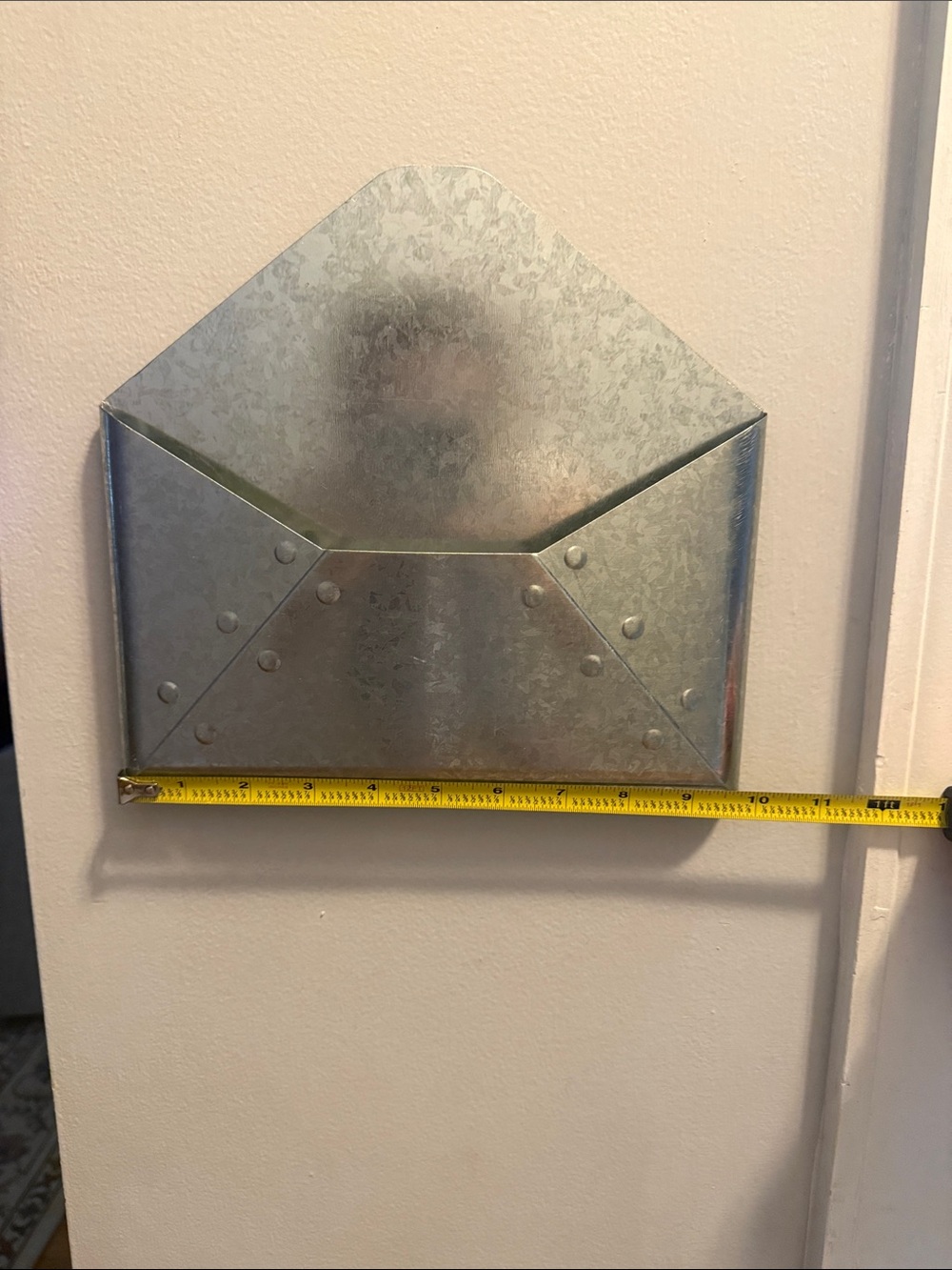Galvanized Metal Wall Organizer Envelope - Silver